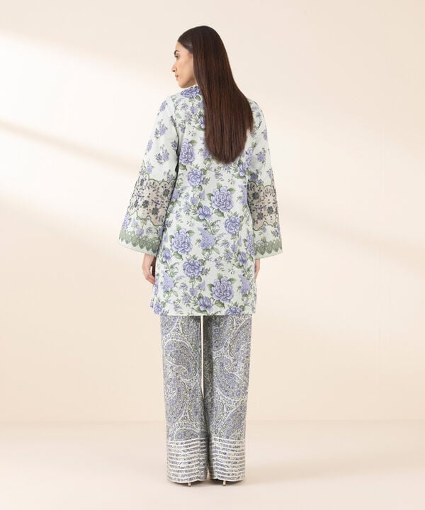 Unstitched Lawn '25 - 2 Piece - Embroidered Lawn Suit - 0U2TEDY25V12