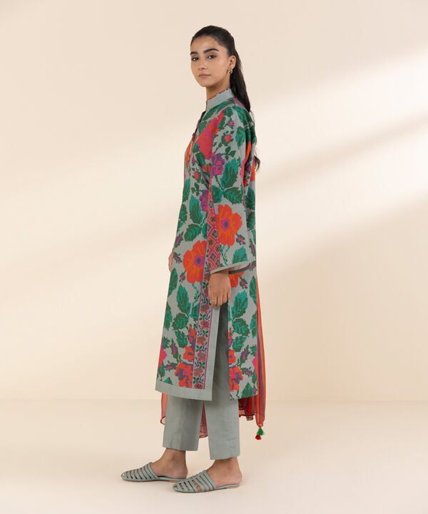 Unstitched Lawn '25 - 3 Piece - Printed Lawn Suit - 0U3PDY25V114