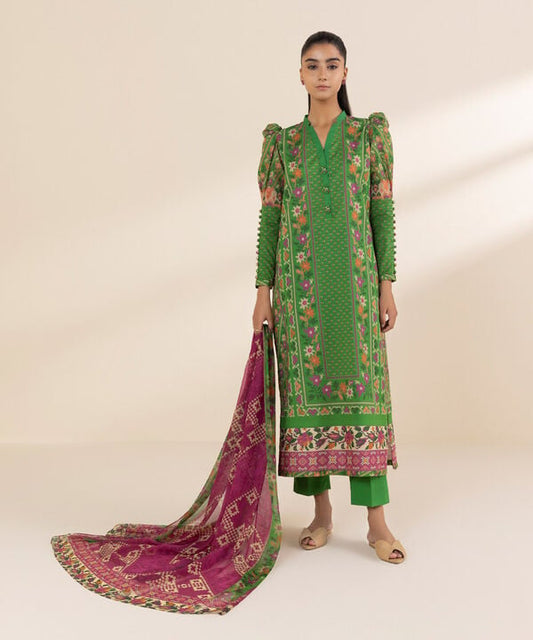 Unstitched Lawn '25 - 3 Piece - Printed Lawn Suit - 0U3PDY25V117