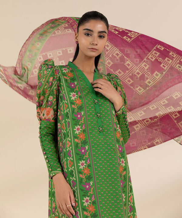 Unstitched Lawn '25 - 3 Piece - Printed Lawn Suit - 0U3PDY25V117