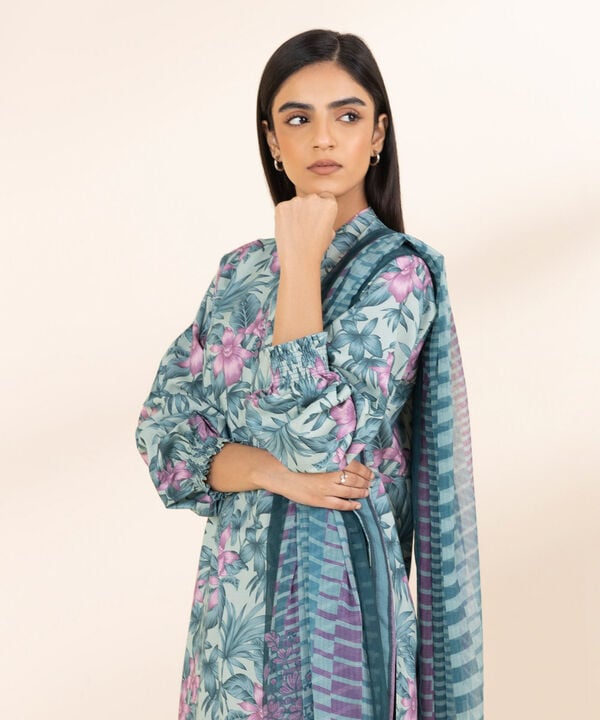 Unstitched Lawn '25 - 3 Piece - Printed Lawn Suit - 0U3PDY25V119