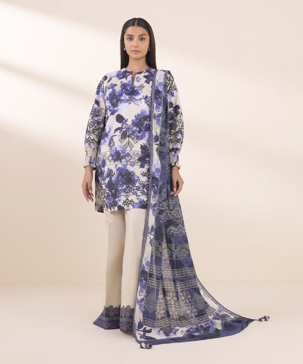 Unstitched Lawn '25 - 3 Piece - Printed Lawn Suit - 0U3PDY25V126