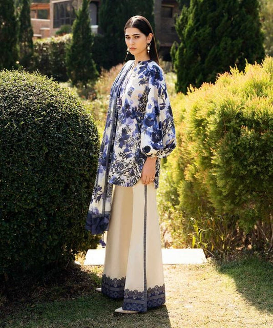 Unstitched Lawn '25 - 3 Piece - Printed Lawn Suit - 0U3PDY25V126