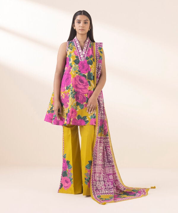 Unstitched Lawn '25 - 3 Piece - Printed Cotton Suit - 0U3PDY25V127