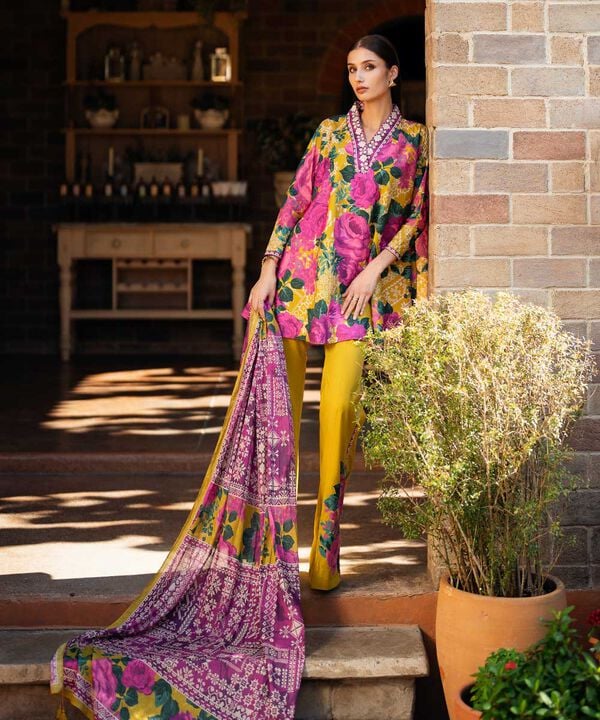 Unstitched Lawn '25 - 3 Piece - Printed Cotton Suit - 0U3PDY25V127