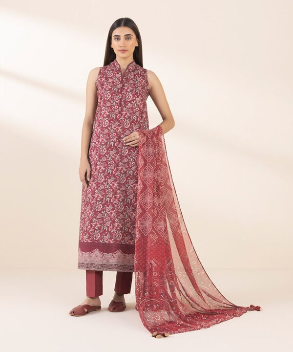 Unstitched Lawn '25 - 3 Piece - Printed Cotton Suit - 0U3PDY25V128