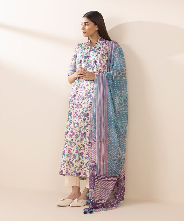 Unstitched Lawn '25 - 3 Piece - Printed Cotton Suit - 0U3PDY25V129