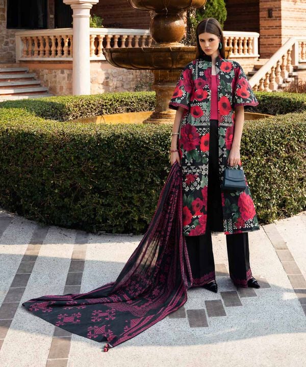 Unstitched Lawn '25 - 3 Piece - Printed Lawn Suit - 0U3PDY25V132