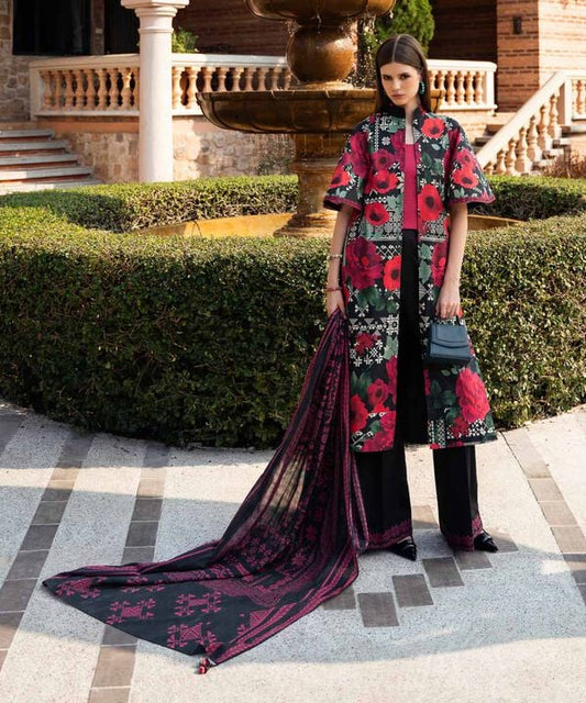 Unstitched Lawn '25 - 3 Piece - Printed Lawn Suit - 0U3PDY25V132