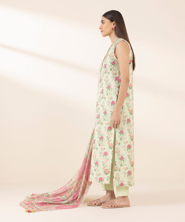 Unstitched Lawn '25 - 3 Piece - Printed Lawn Suit - 0U3PDY25V133