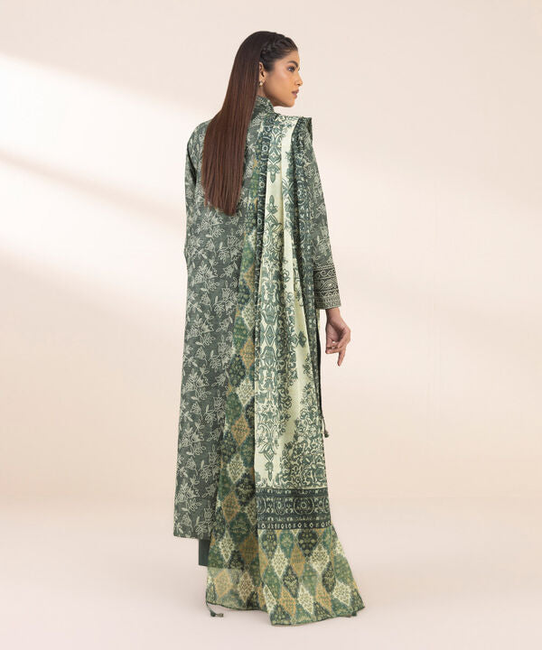 Unstitched Lawn '25 - 3 Piece - Printed Zari Lawn Suit - 0U3PDY25V137