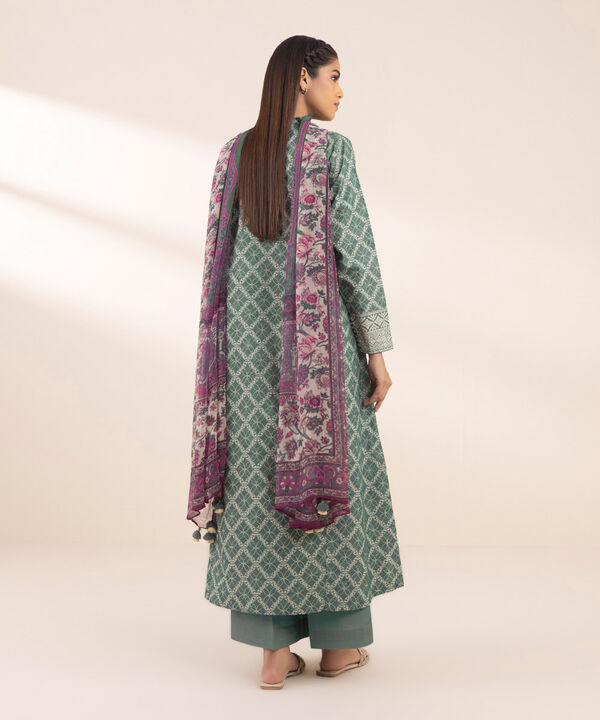 Unstitched Lawn '25 - 3 Piece - Printed Zari Lawn Suit - 0U3PDY25V139