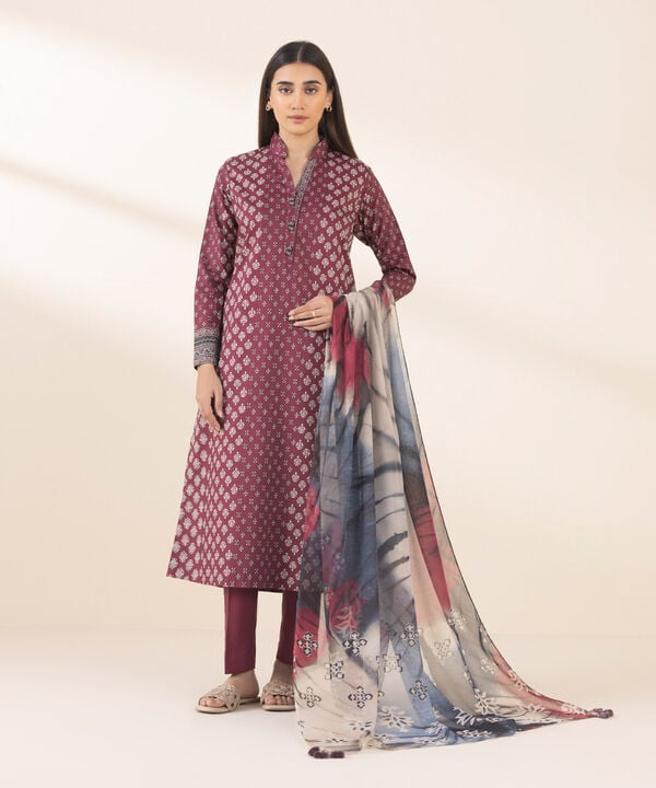 Unstitched Lawn '25 - 3 Piece - Printed Cotton Viscose Suit - 0U3PDY25V143