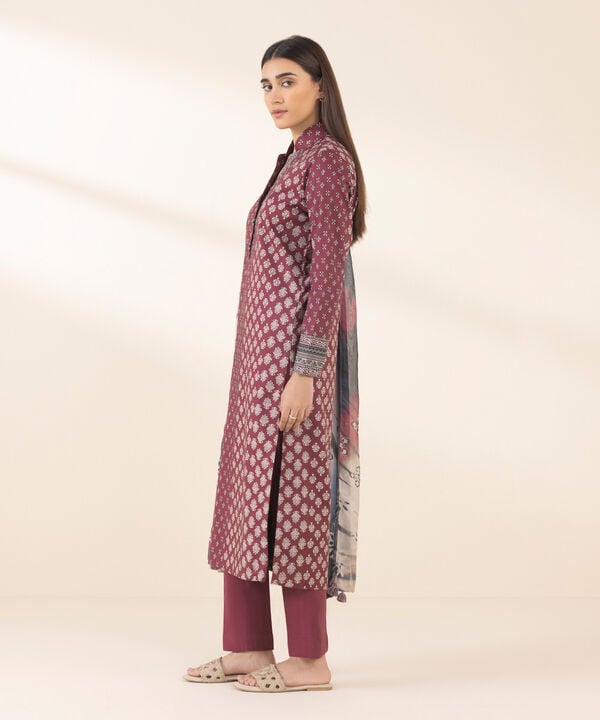 Unstitched Lawn '25 - 3 Piece - Printed Cotton Viscose Suit - 0U3PDY25V143