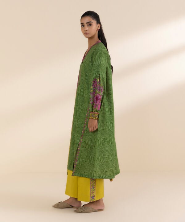 Unstitched Lawn '25 - 3 Piece - Embroidered Lawn Suit - 0U3PEDY25V15