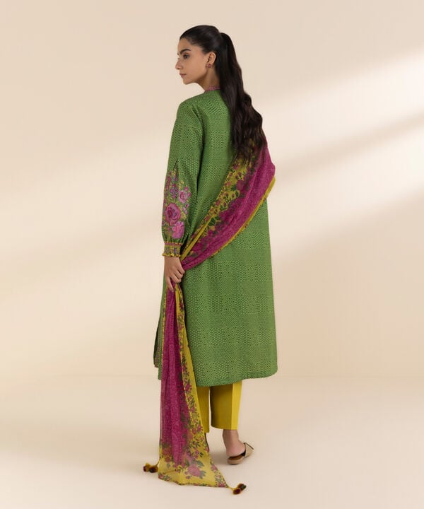 Unstitched Lawn '25 - 3 Piece - Embroidered Lawn Suit - 0U3PEDY25V15