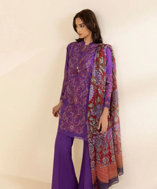 Signature'25-Embroidered Cotton Suit 0U3PESG25V05 (RTS)