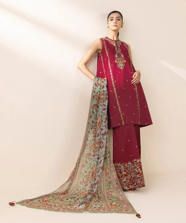 Signature'25-Embroidered Cotton Suit 0U3PESG25V06