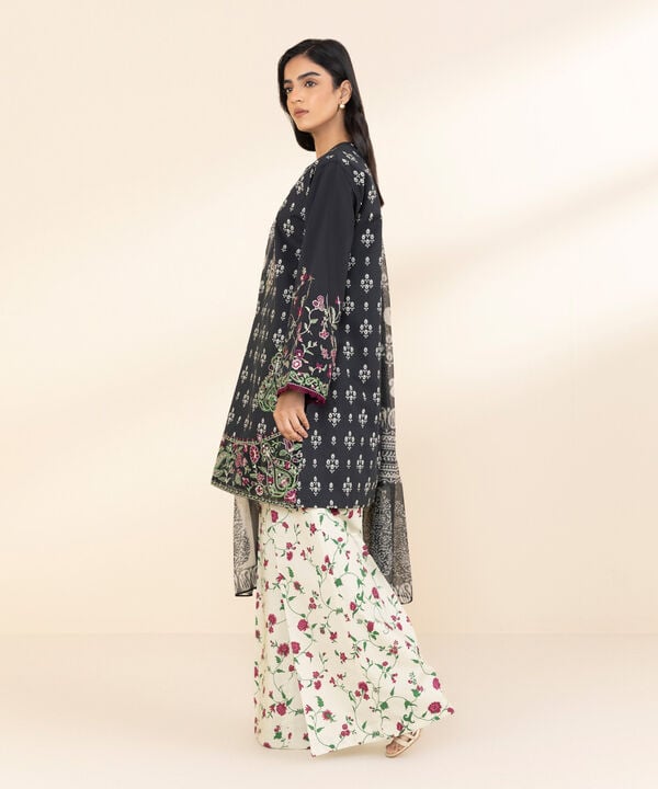 Unstitched Lawn '25 - 3 Piece - Embroidered Lawn Suit - 0U3PESG25V12