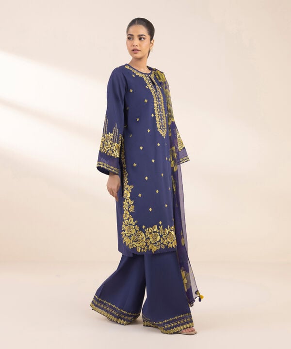 Unstitched Lawn '25 - 3 Piece - Embroidered Cotton Suit - 0U3PESG25V16