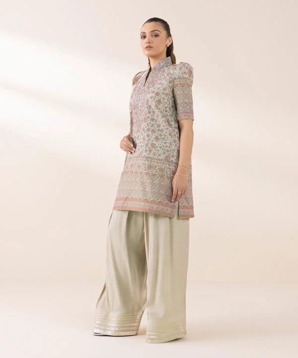 Silk'25-  Embroidered Silk Suit 0U3PESL25V01