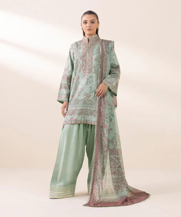 Silk'25- Embroidered Silk Suit 0U3PESL25V02