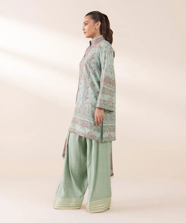 Silk'25- Embroidered Silk Suit 0U3PESL25V02