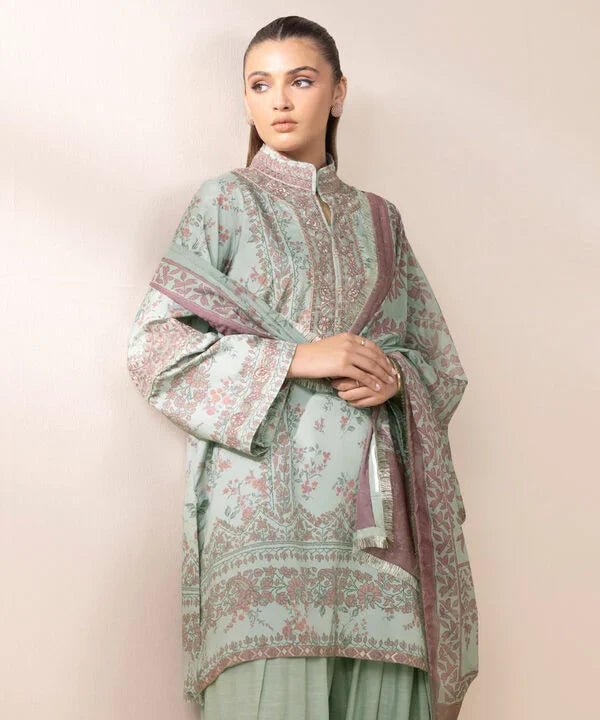 Silk'25- Embroidered Silk Suit 0U3PESL25V02