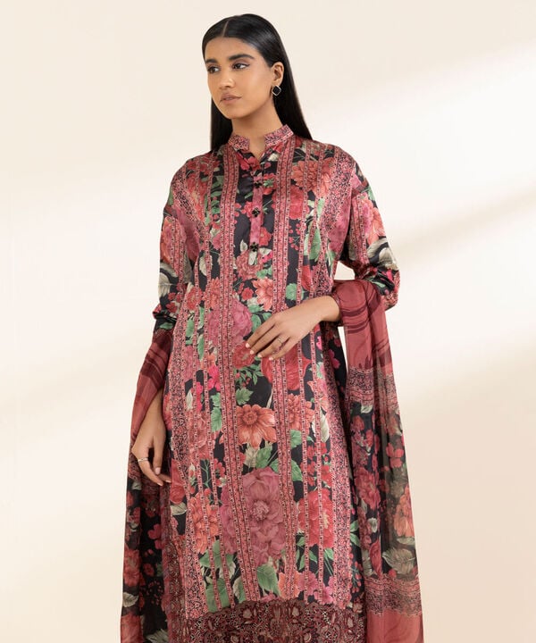 Silk'25- Embroidered Satin Suit 0U3PESL25V06