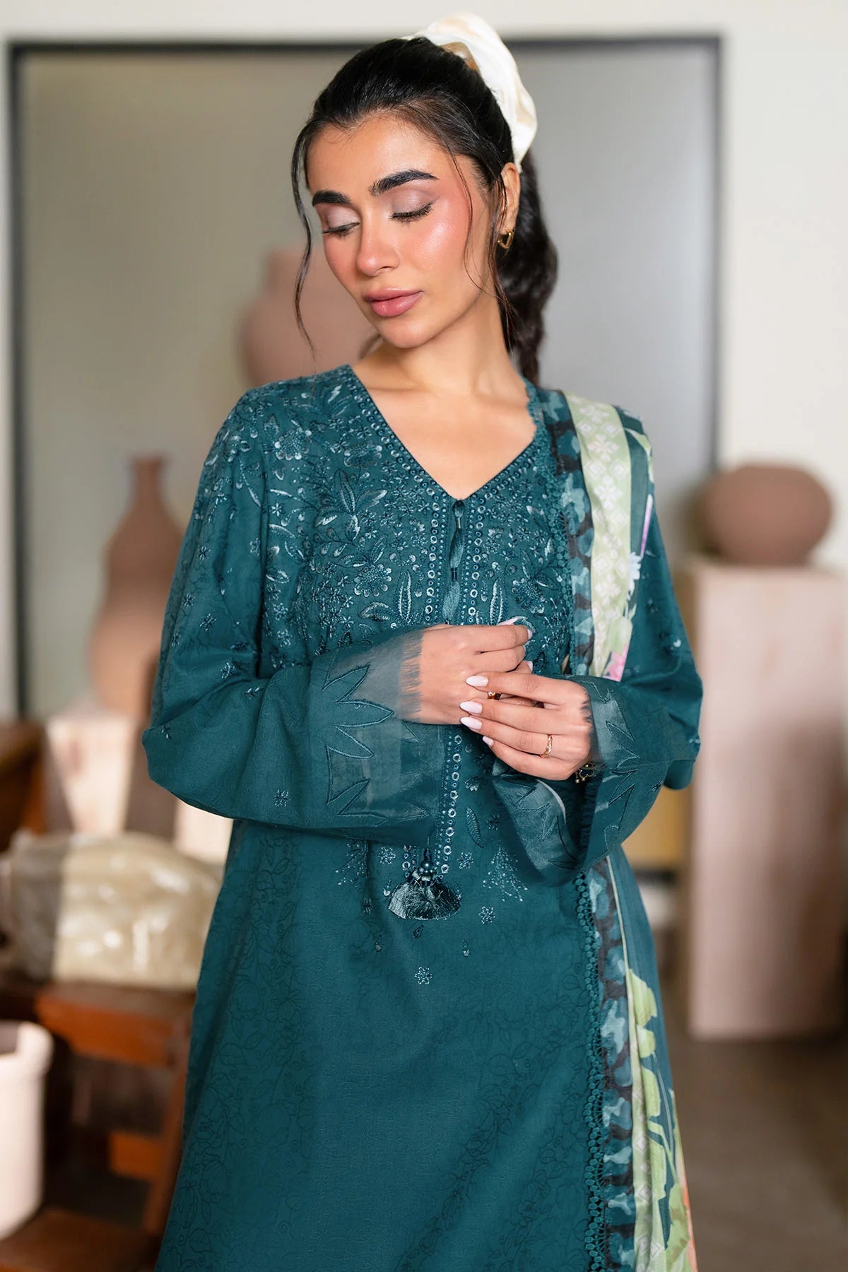 Nureh Raha Festive Jacquard Lawn Unstitched'26 – NE-237- RTS