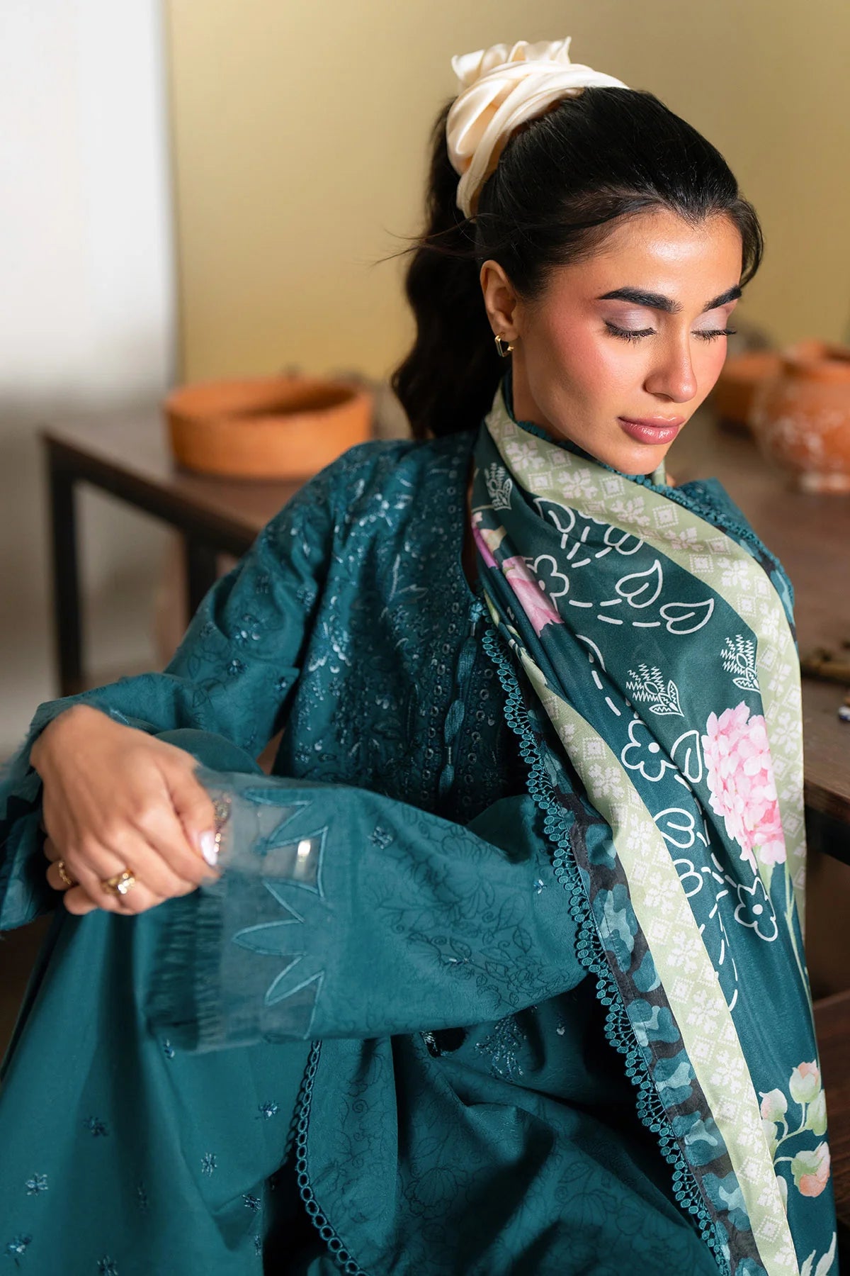 Nureh Raha Festive Jacquard Lawn Unstitched'26 – NE-237- RTS