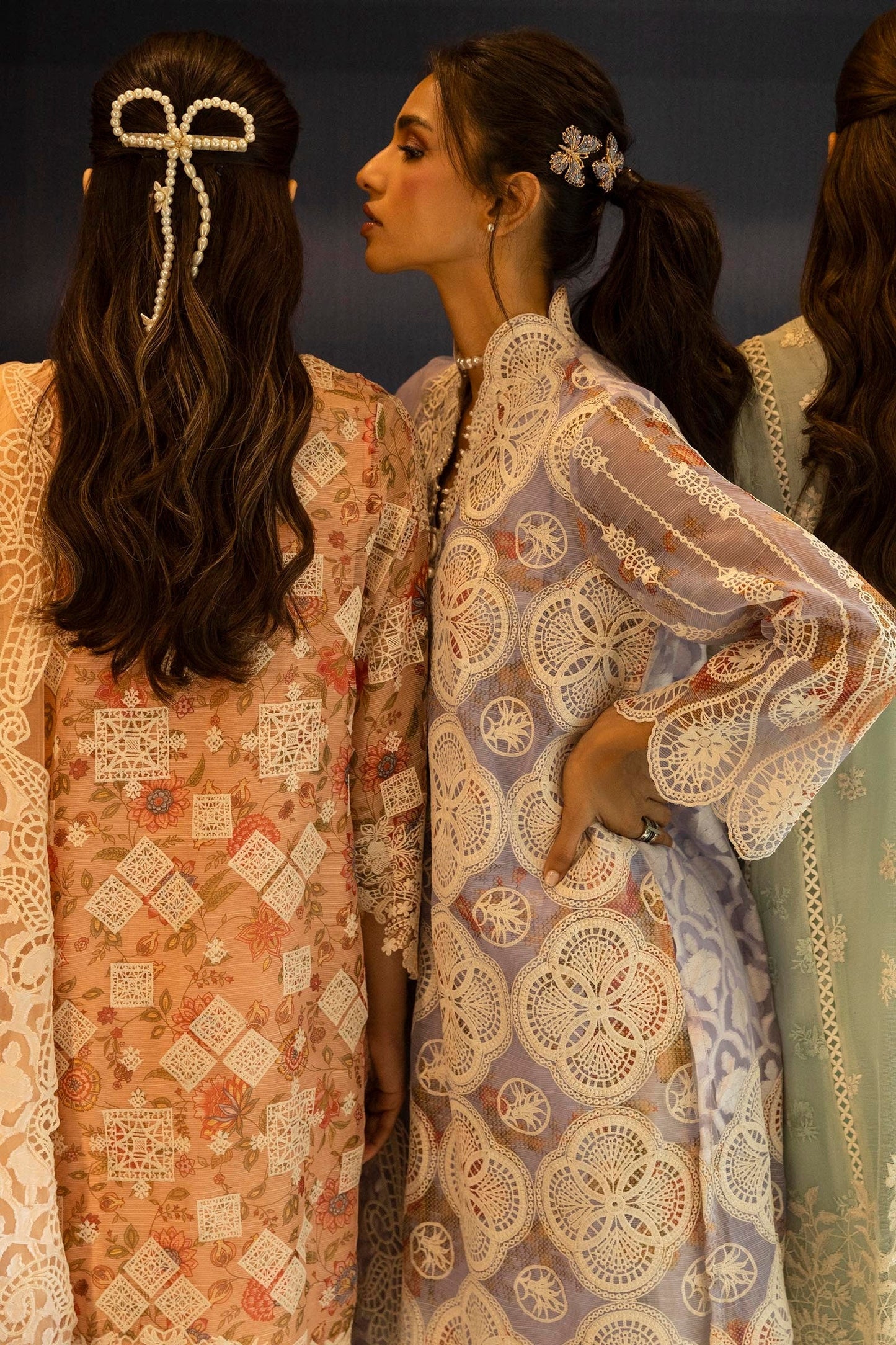 Stitched Embroidered  Peach Suit - RTS