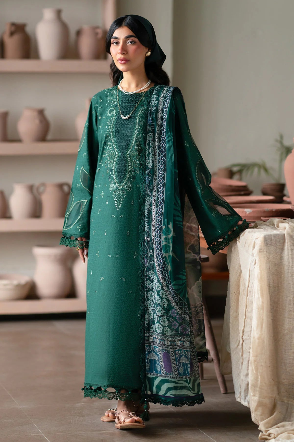 Nureh Raha Festive Jacquard Lawn Unstitched'26 – NE-234- RTS