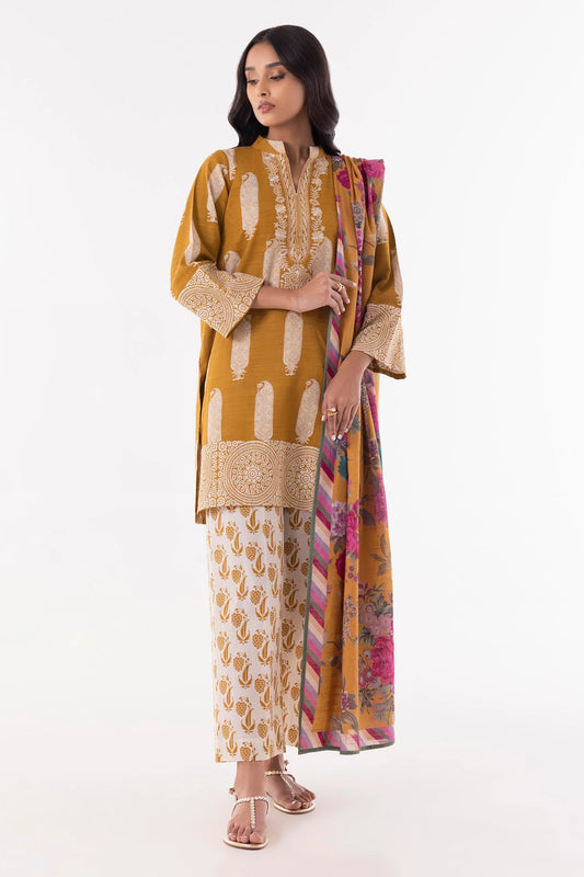 Signature '25- Stitched Multi Printed Shirt + Culotte +Dupatta - PS25MHY016P3 - RTS