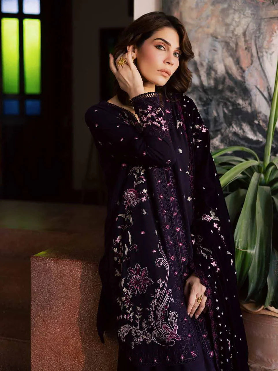 Nureh Exclusive Embroidered Unstitched || NE-182 - RTS