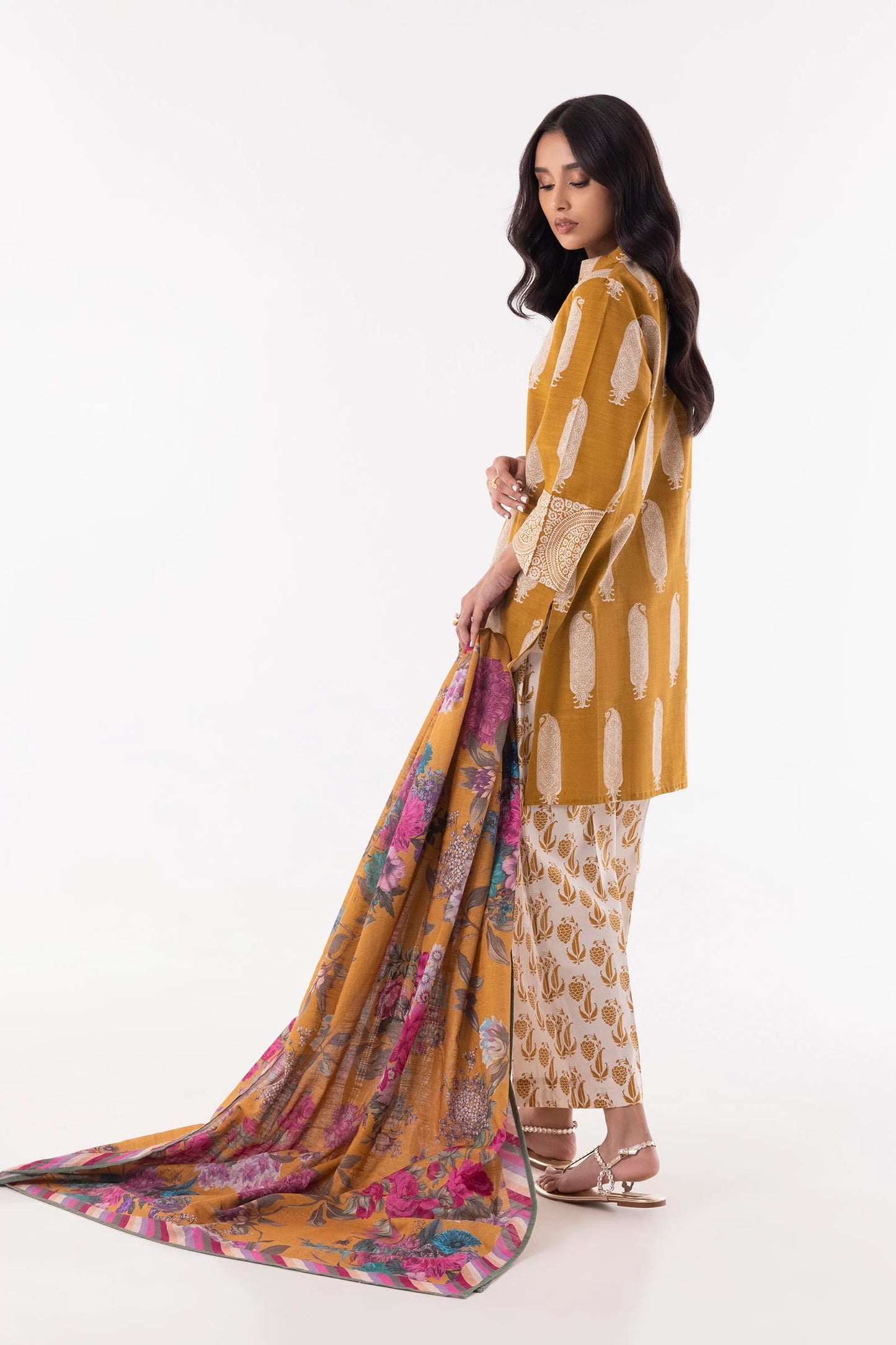 Signature '25- Stitched Multi Printed Shirt + Culotte +Dupatta - PS25MHY016P3 - RTS