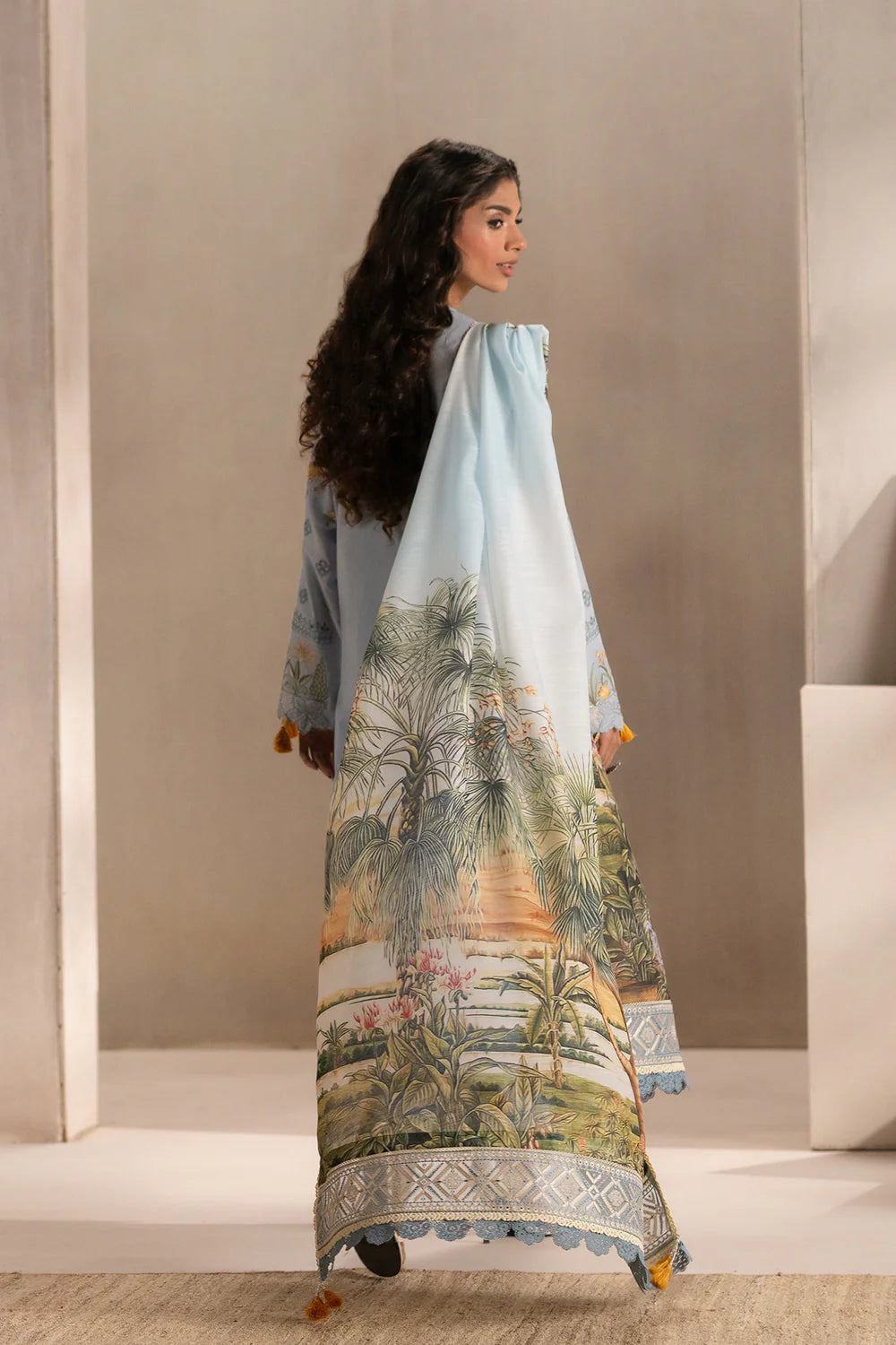EMBROIDERED SUIT - LIGHT BLUE | E0510/203/617