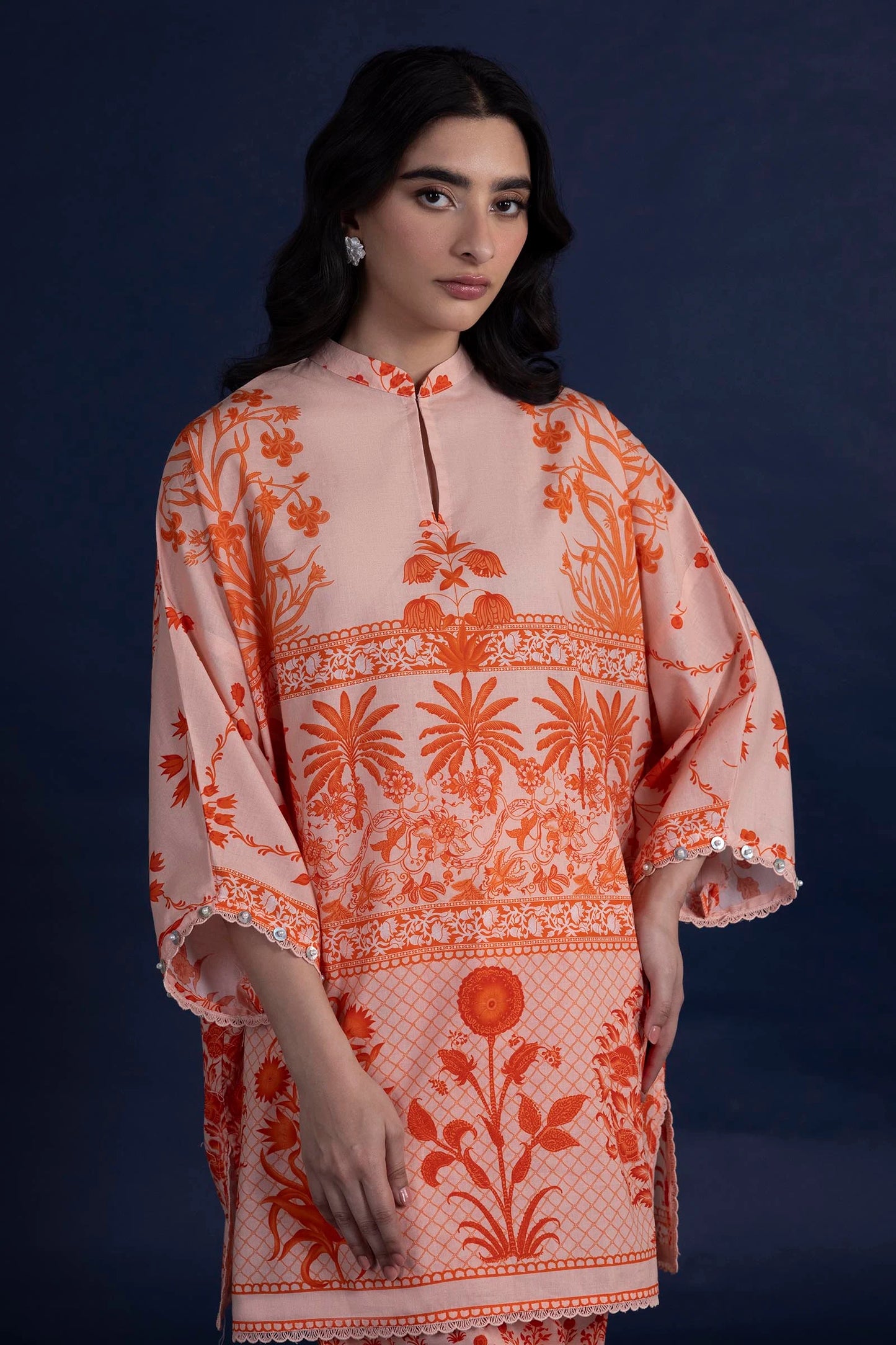 Unstitched Lawn 2 Piece Suit - H251-008B-2AC - RTS