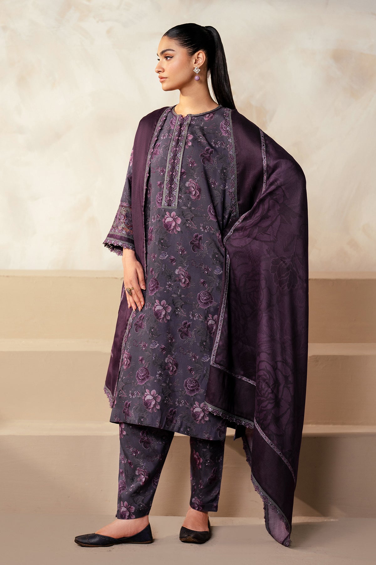 Unstitched '24 - Embroidered Khaddar Uf-4026