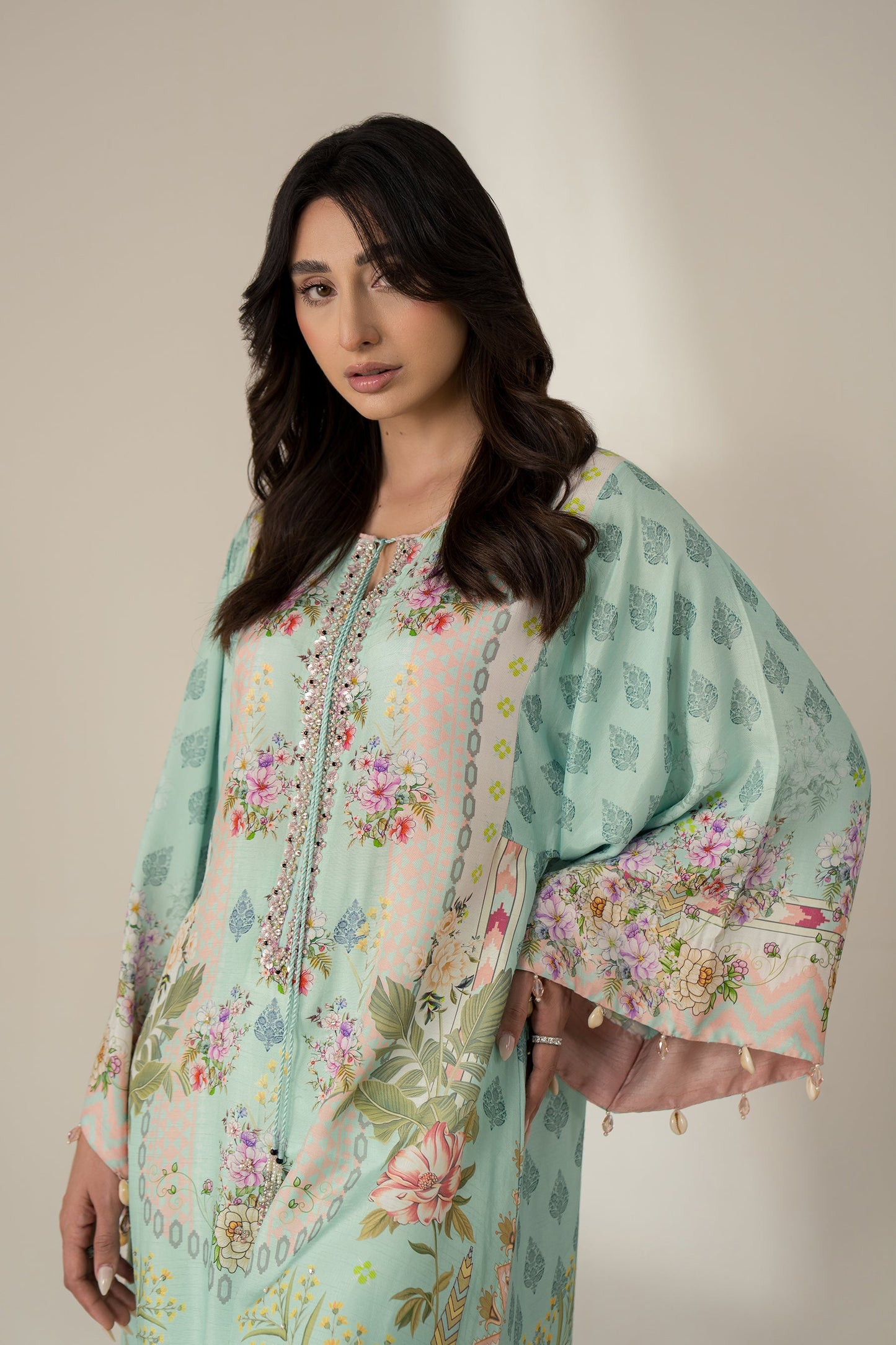 Floral Boho Glam Kaftan (D-3)