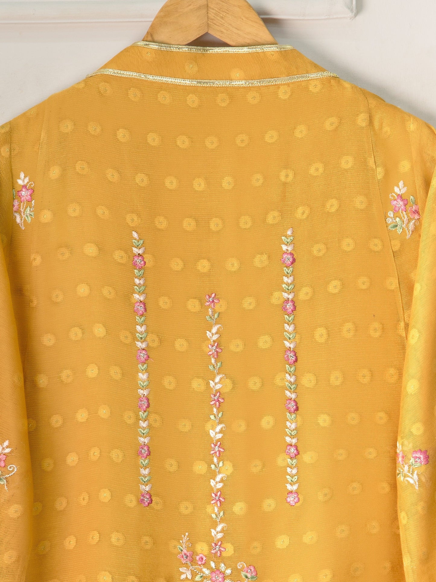 3 Piece- Pure Khaddi Silk Embroidered Suit S111145