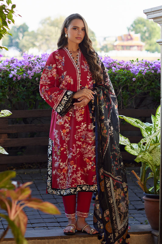 Luxury Lawn '25 - Red Serenity