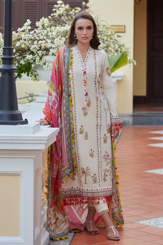 Luxury Lawn '25 - Beige Bloom
