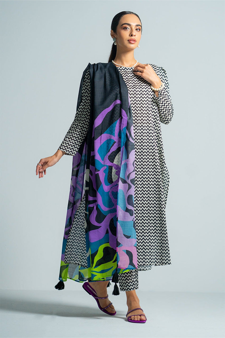 Unstitched '24 - Wavy Black 3 Piece (RTS) photo 2