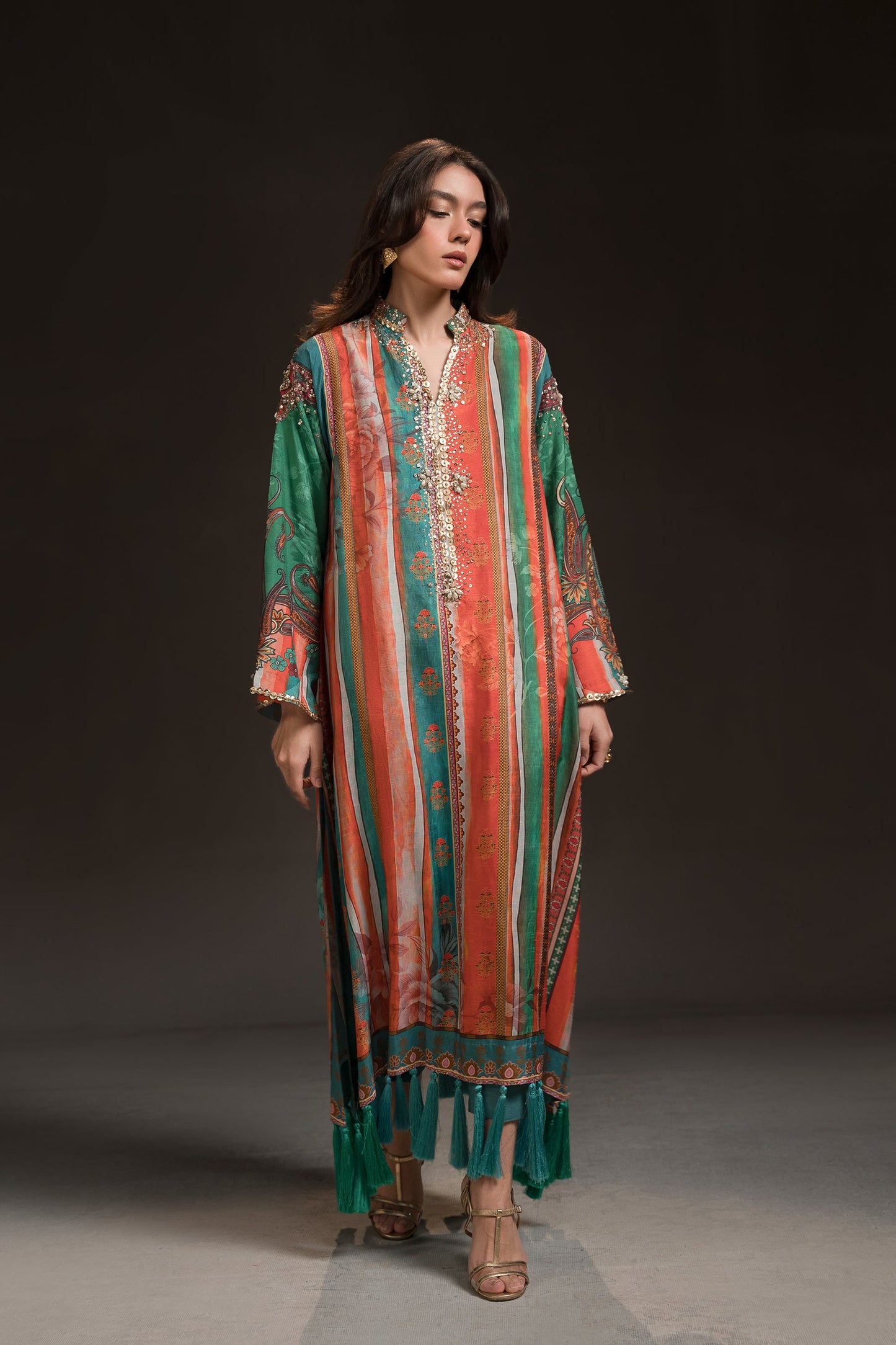 Multi Colour Burst Kaftan (D-09)