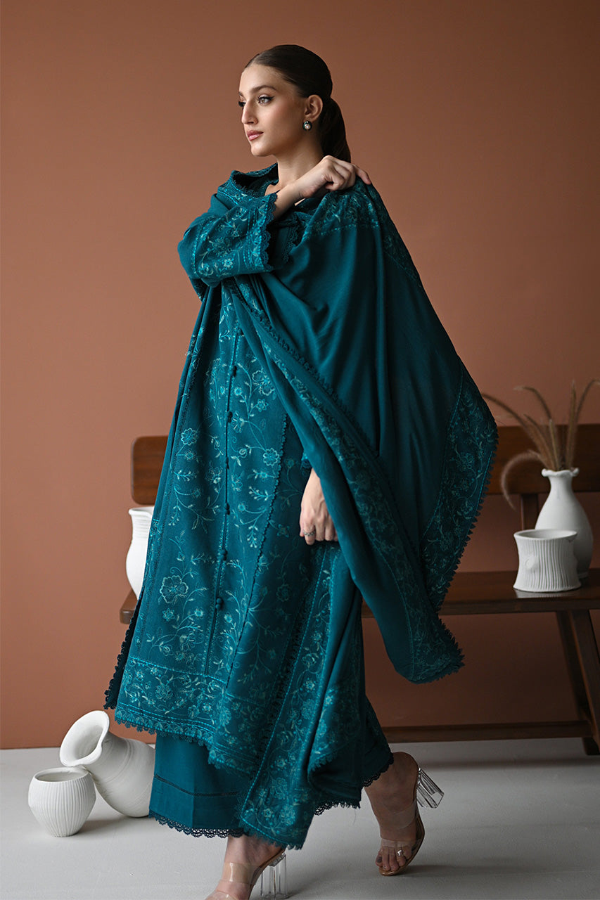 KARANDI'24-TEAL LUXURY EMBROIDERED KARANDI SET (NEL-24625) (RTS)