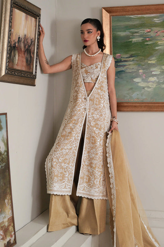 FORMALS'24 -GOLDEN Beige SET WEDDING EDIT 2024/2025  (NPA3-24427)