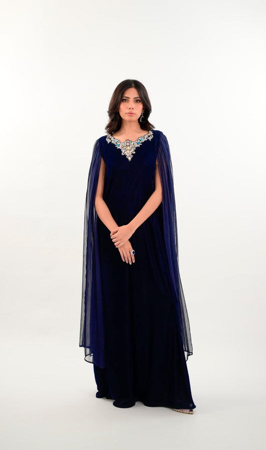 Dark Sapphire Plain Chiffon Dupatta