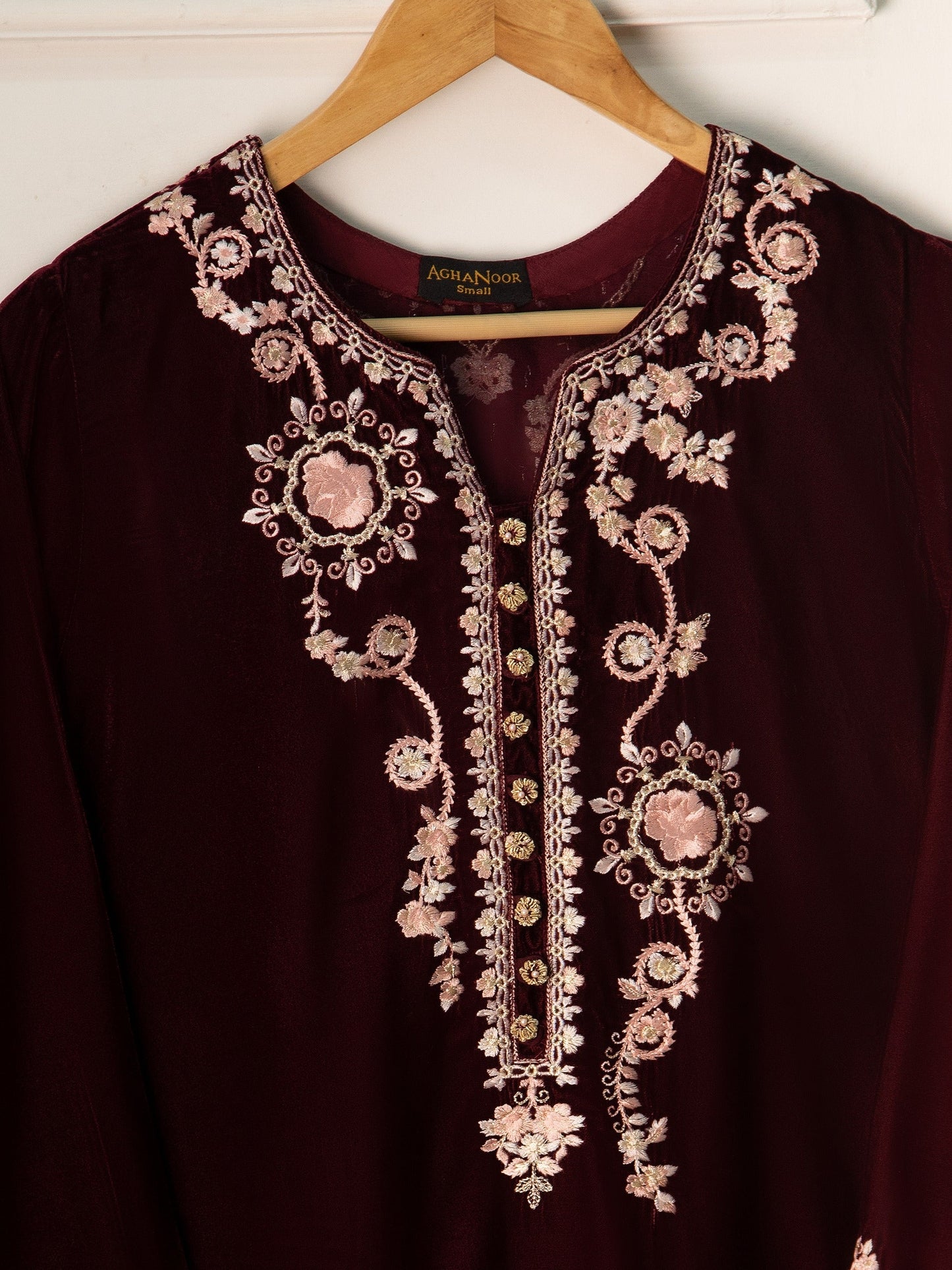 3 Piece- Embroidered Velvet Suit S110783