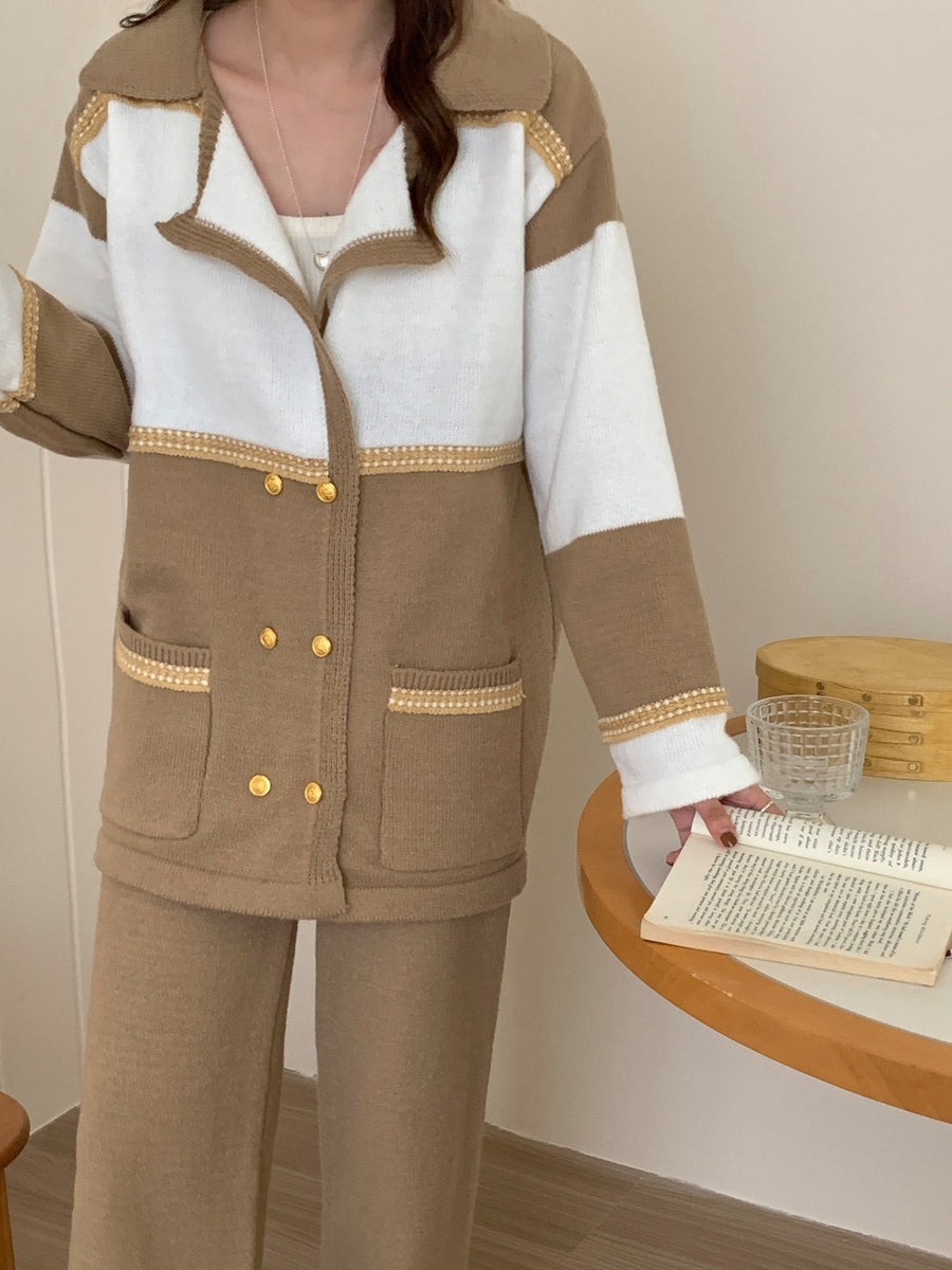 Fiji Beige White Two Piece Suit (RTS) photo 5